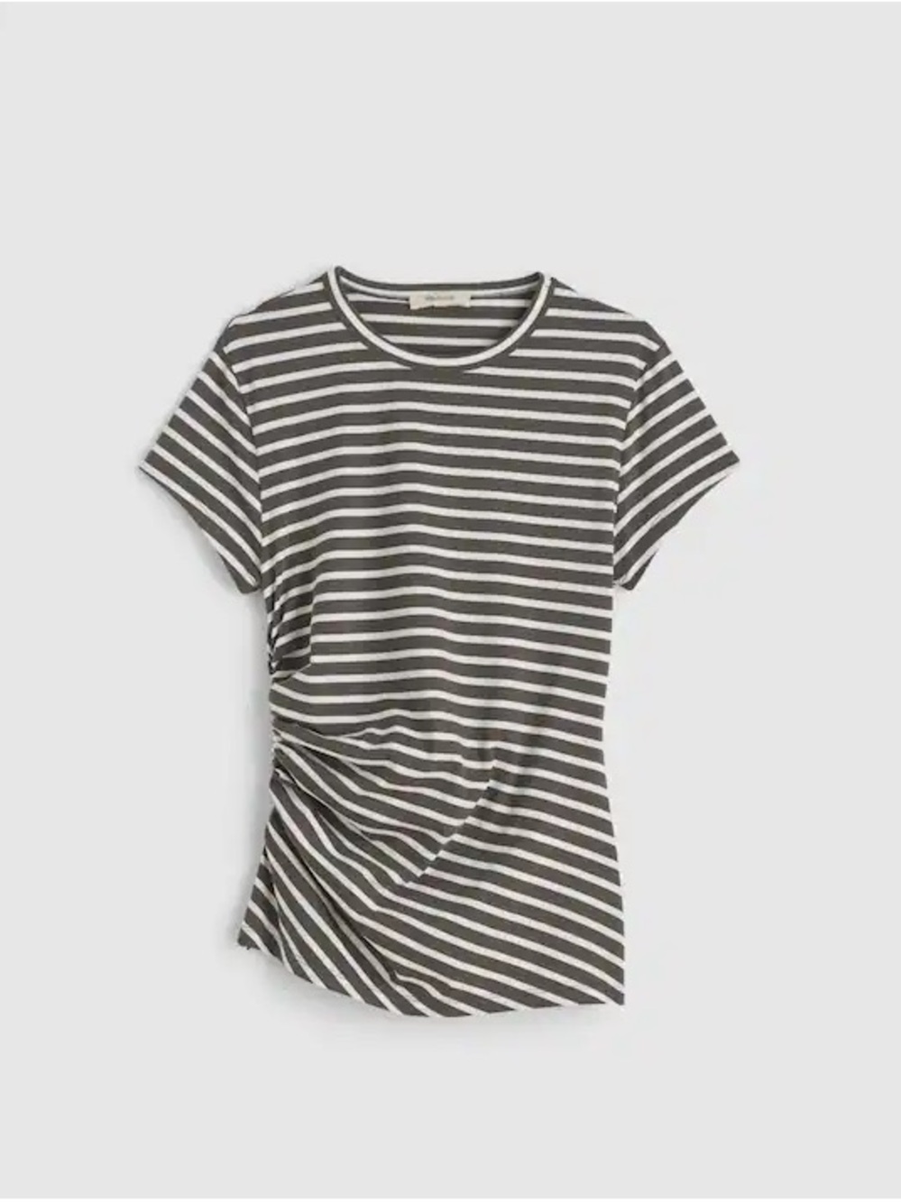 NWT MADEWELL Asymmetric Ruched Tee in Allday Jersey SMALL